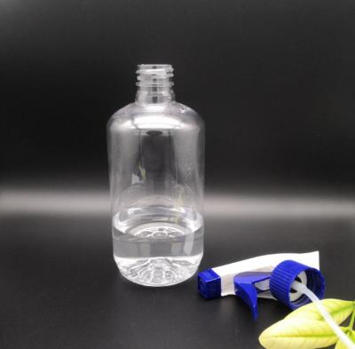 China Non Spill 300ml 500ml Hot Sales Empty Transparent PP Plastic Clear Spray Bottles for sale