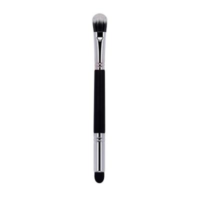 China Luxury New Design Fashion Powder Brush Double Head Eye Brushes Black Single Brush Sliver Makeup Eyeshow Tools Custom Beauty OEM for sale