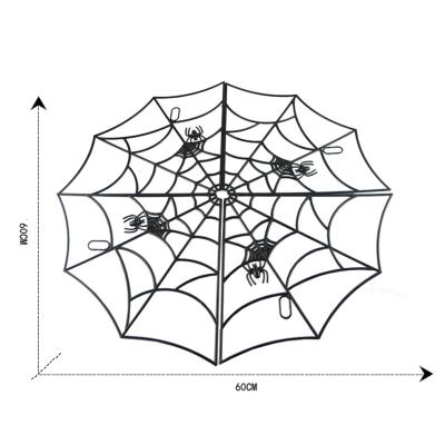 China Party Halloween Carnival Halloween Venue Prop Halloween Cobweb Decoration Horror Hanging Prop Black Plastic Prop for sale