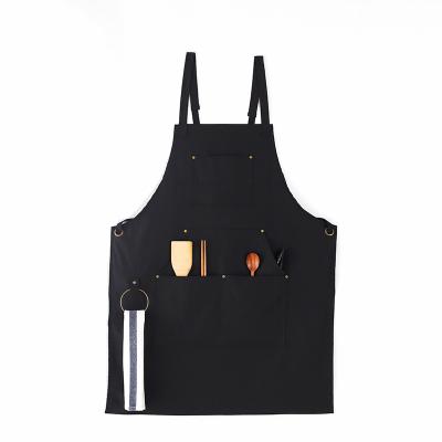 China New Eco-friendly Denim Canvas BBQ Apron Coffee Milk Tea Shop Coveralls Kitchen Household Aprons for sale