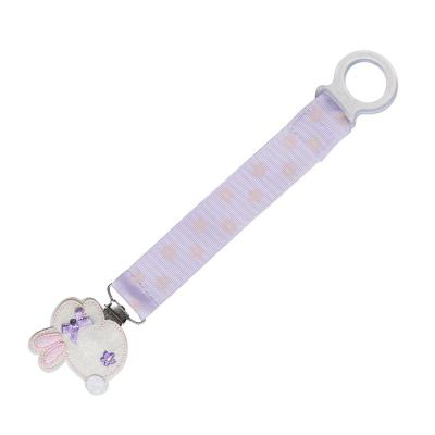 China BPA Free Baby Pacifier Holder Transfer Printing Pacifier Clip Cartoon Pacifier Hot Selling Thermal Clip for sale