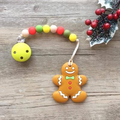 China Promotional colorful cute baby pacifier mock silicone baby pacifier clip design gift/Christmas style business new for sale