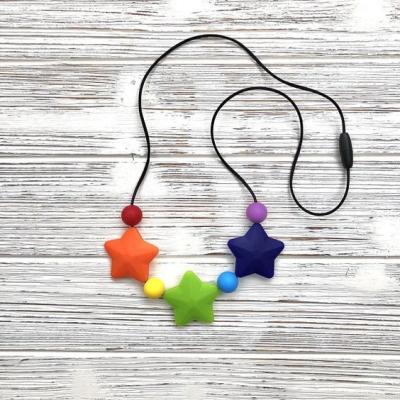 China 100%food grade silicone Teether price fashion autism silicone baby chew necklace custom ex-factory for sale