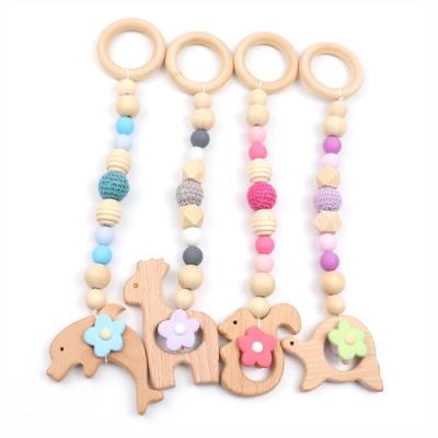 China BPA Free 2021 Universal Clip Wood Pacifier Clip Eco-Friendly Wooden Clip Teether Clip for sale