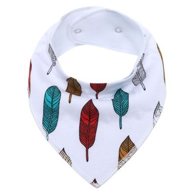 China 2021 Hot Selling Novelty Viable Cotton Baby Bibs, Soft Printed Baby Bandana Drool Bibs With Snaps for sale