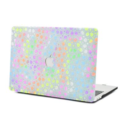 China Glitter With Paw Prints Paw Prints Glitter Leather Case Cover For Macbook Air 13 A2337 A2179 A1932 for sale