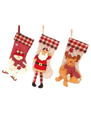 China Nonwoven Fabric Christmas Socks Cheap Wholesale Funny Christmas Gift Decorative Stocking Socks for sale