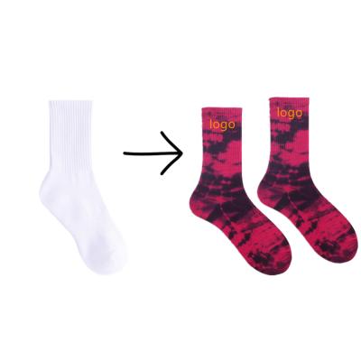 China New QUICK DRY high quality comfortable tie dye sock for men and women shape skateboard unisex colorful socks for sale