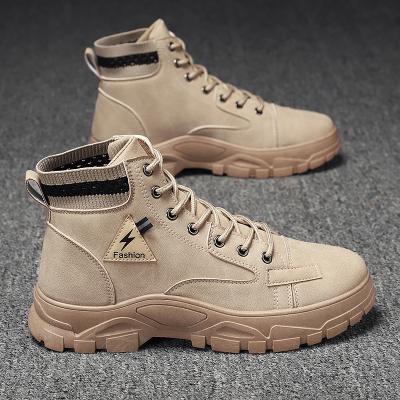 China 2019 New style winter high top boots Rub colors Anti-Slippery Men fashion boots comfortable casual boot for sale