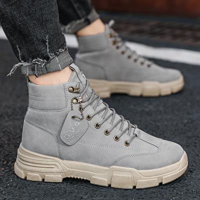 China Fashion Custom Logo Men's Boots Outdoor Sports High Top Sneakers For Men Wholesale Walking Casual Shoes for sale