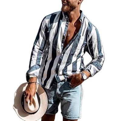 China Casual Men's Street Long Sleeve Shirts Casual Men's Button Down Shirts Anti-pilling Men's Shirts for sale