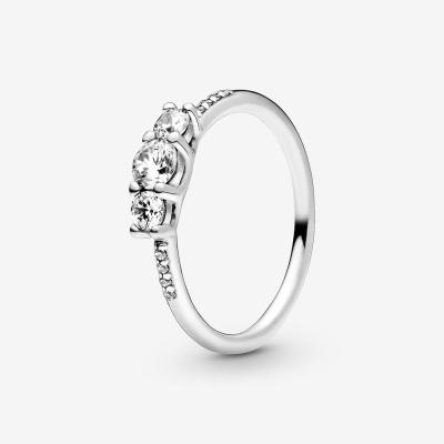 China New Fashion Silver Silver CLASSIC Ring Cubic Zircon Special Gift Jewelry Fit For Wedding/Engaged/Valentie's Days for sale