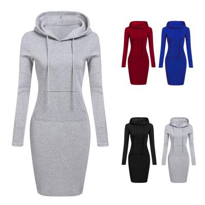 China OEM Anti-wrinkle Women Hoodie Pocket Sweatshirt Knit Long Sleeve Printed Pullover Hoodies Oversized Dress Sudadera for sale