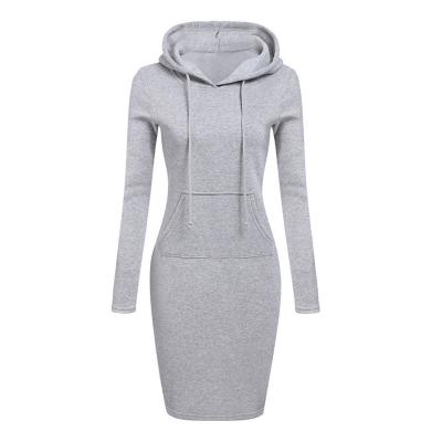 China high quality Anti-wrinkle pocket white anti-pilling knit street women's white plus size pullover hoodies dress Sudadera for sale