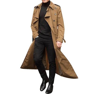 China Anti-wrinkle winter fashion warm wool and blends casual solid trench coats Autumn Men Long Jackets Coats for sale