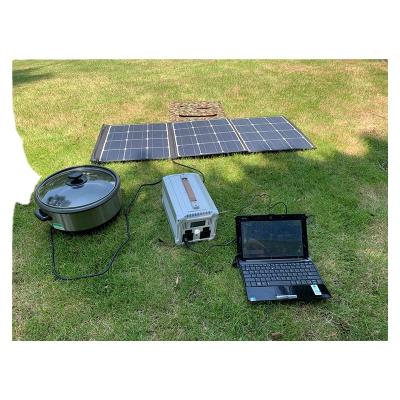 China Fast Charging System 120W Solar Backup Power Station Lithium Ion Portable Solar Battery Generator Solar Photovoltaic Panels for sale