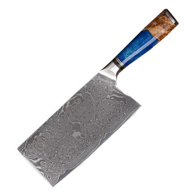 China New Arrival Disposable 67 Layers Cleaver Knife Damascus With Resin Handle for sale