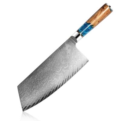 China 7 Inch Disposable 67 Layers High Carbon Japanese Damascus Steel Kitchen Cutting Knife for sale