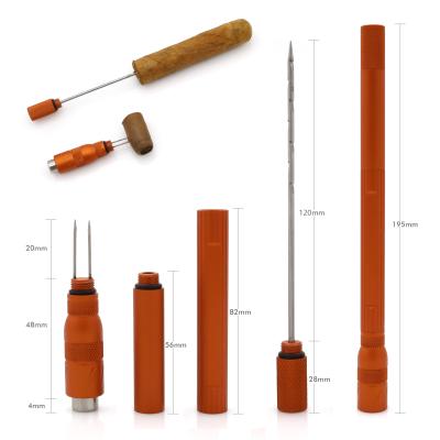 China Metal 7.7 Inch Twin Needle Cigar Drill Long Suction Tool Cigar Nubbers&Punch Tools for sale