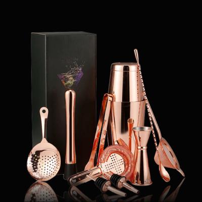 China 11pcs Modern Bartender Kit For Mixer Wine Martini Cocktail Shaker Making Set Stainless Steel Cocktail Set Bars Accessories for sale