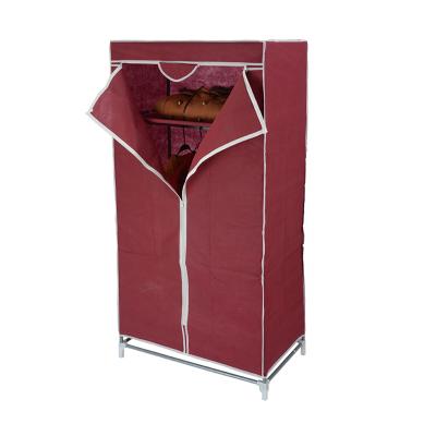 China Hot Selling Cheap Collapsible Closet Wardrobe Cheap Folding Plastic Nonwoven Wardrobe for sale