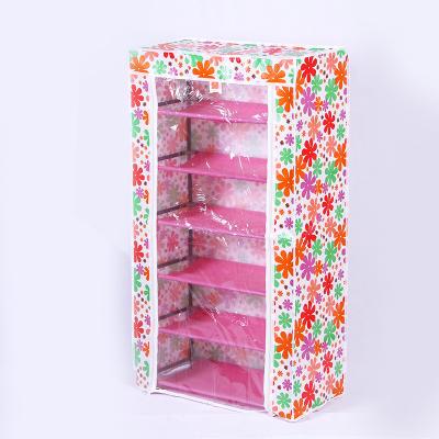 China Durable Simple Nonwoven Design Dustproof And Waterproof Shoe Rack Easy To Install Plastic Shoe Rack for sale