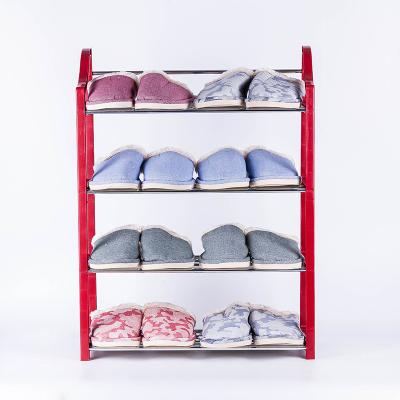 China Nordic Durable Simple Slippers Storage Wrought Iron Shoe Rack Cabinet Multi-Layer Household Racks Shoe Racks for sale