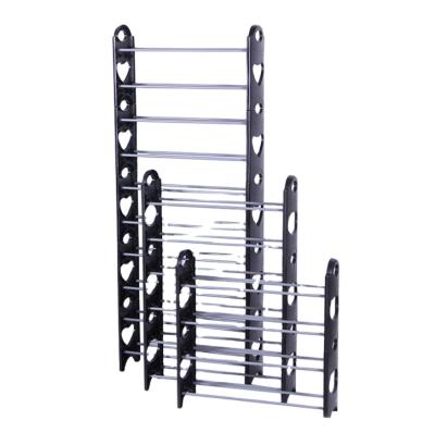 China Easy Set (Other) Metal Shoe Rack Rack Four-Layer Five-Layer Adjustable Plastic Shoe Rack Storage Shoe Rack for sale