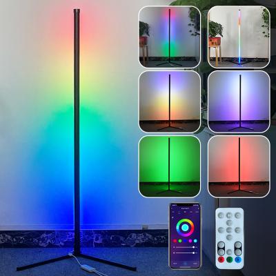 China Modern Modern Graphite Bedroom Simple Light RGB Floor Color Changing Smallest Corner Minimum Bracket Floor Lamp for sale