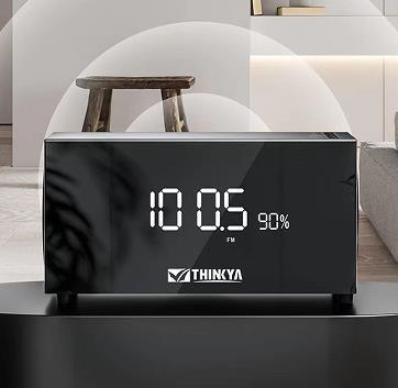 China LED flashing light portable speaker led display alarm clock charger wireless speaker with led screen time 2022 factory new dropshipping for sale