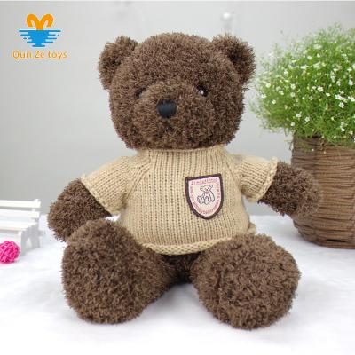 China Plush Teddy Bear Brown Sweater Wholesale Teddy Bears Stuffed Animal Toys from Children's Toy Gift Cute Super Soft for sale