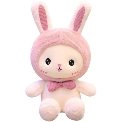 China Eco-Friendly QunZe Rabbit Stuffed Plush Toy Doll For Christmas Gift Plush Christmas Rabbit Toys Customized Rabbit Doll for sale