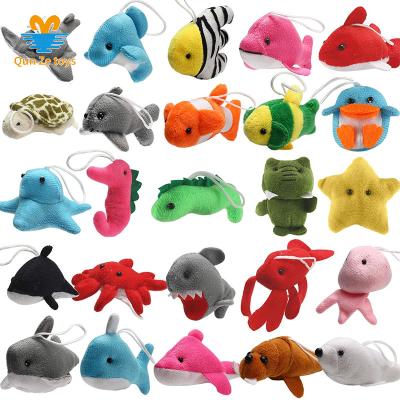 China Wholesale 25 Pack Eco-friendly Mini Ocean Animal Sea Creatures Stuffed Toy For Kid Party Plush Toy Keychain for sale