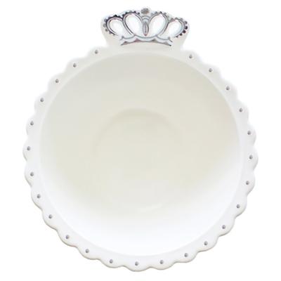 China High Quality Ceramic Ring Holder White Earring Plate Jewelry Tray QY-49 for sale