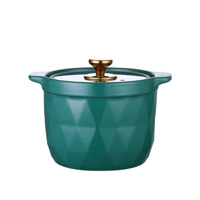 China Viable suitable for all kinds of gas stove household soup pots with pyrex lid glass ceramic casserole dish for sale