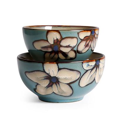 China Viable Japanese creative hand-painted tableware household rice bowl dessert soup noodle ceramic salad bowl set for sale