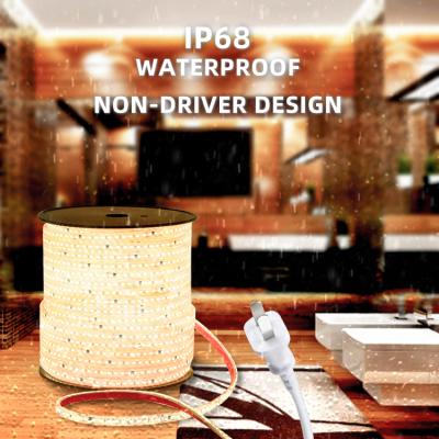 China High Voltage Smd 2835 Led Strip Light LANDSCAPE Strips 220v 5/10 Watt Waterproof Strip for sale