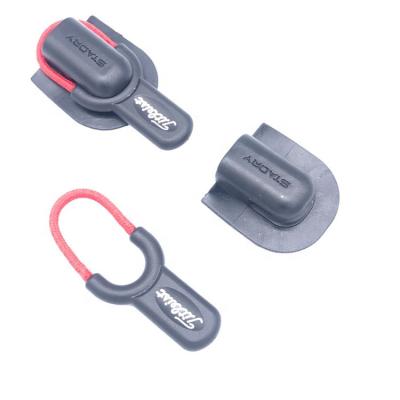 China High Quality Custom Size Logo Nickel Free Silicone Plastic Zipper Pull Puller Rainbow Zipper Slider for sale