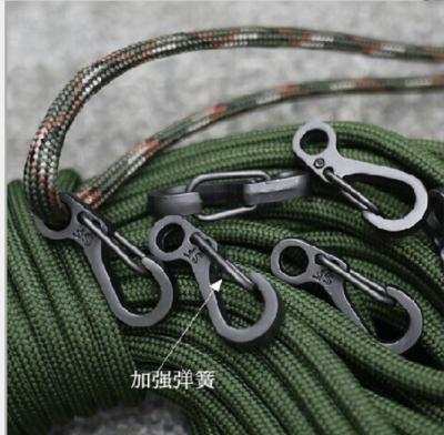 China SF Survival Key Chain Pocket EDC Tool Break Spring Clips Mini Carabiner Lightweight Hook for sale