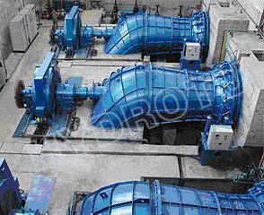 China Low water head horizontal Kaplan Hydro Turbine 0.1MW - 5MW for sale