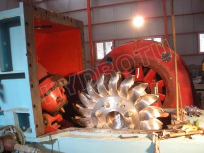 China Hydropower Station With Water Heads 80 - 800m,Impulse Water Turbine / Pelton Turbine Generator for sale