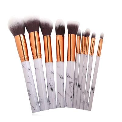 China Custom Blusher Factory Face Makeup Brushes 16 Pcs Powder Brush Travel Marble Set Brush for sale