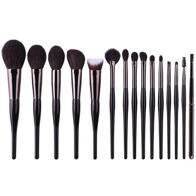 China Angular blush animal hair makeup brush set fine real lightweight maximum makeup artist Wool Makeup Brushes for sale