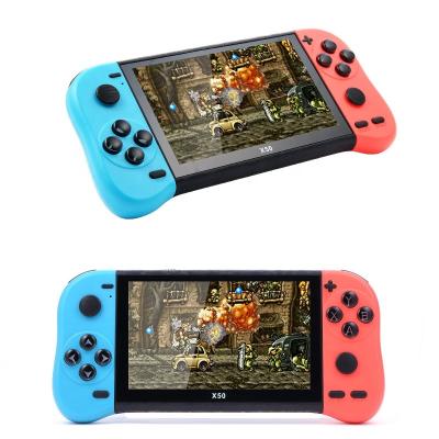 China Retro Support Multi Players X50 Video Game Console Built-in 5.1 Inch 4K HD Game 6800+ Video Game Consoles for sale