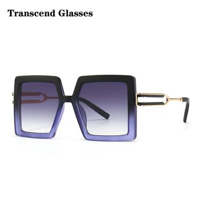 China Fashion Sunglasses 2022 Custom Luxury Oversized Sunglasses Wholesale Fashion Square Frame Sunglasses for Men and Women for sale