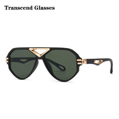 China 2022 fashion big metal multicolor polarization lens fashion sunglasses men and women frame high quality cheap retro frame for sale