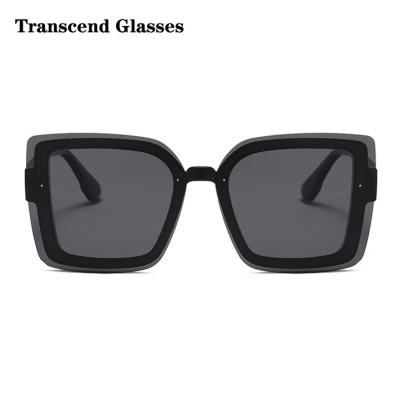 China Fashion sunglasses fashion trend new square large frame progressive color sunglasses retro trend modern border sunglasses for sale