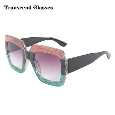 China Fashion sunglasses 2022 new square oversized sunglasses vintage luxury women shape big sun glass frame sunglasses women for sale