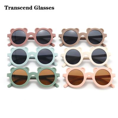 China 2022 Design Round Customized Stylish Plastic Kids Brand Baby Colorful Pink Sunglasses Girls for sale