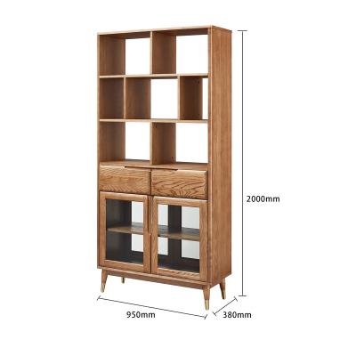 China Modern Solid Wood Antique Vintage Furniture Living Room Storage Display Cabinet for sale